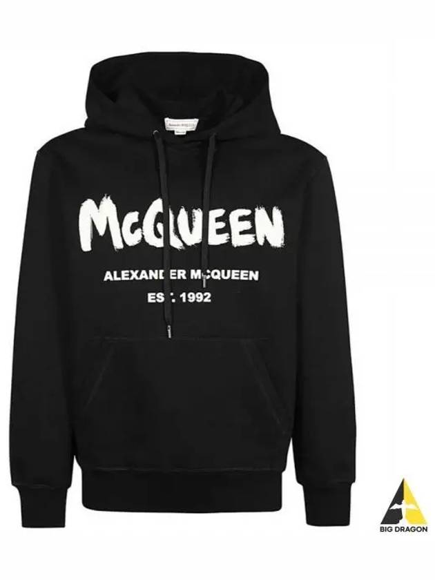 Graffiti Logo Hoodie Black - ALEXANDER MCQUEEN - BALAAN 2