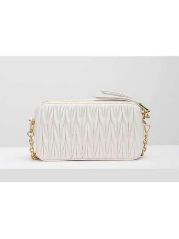 Matelasse Nappa Leather Mini Bag White - MIU MIU - BALAAN 3