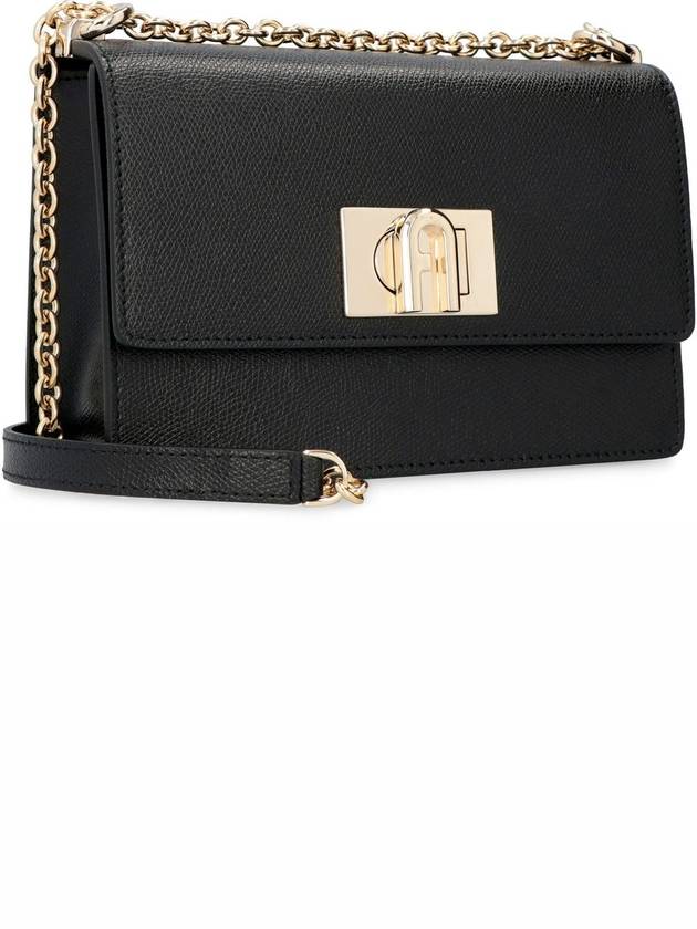 1927 leather gold-plated mini cross bag black - FURLA - BALAAN 4