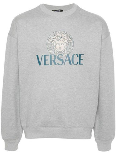 Medusa Head Print Sweatshirt Grey - VERSACE - BALAAN 1