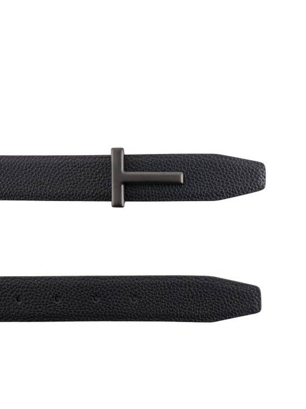 Black Reversible Leather Belt Black - TOM FORD - BALAAN 3