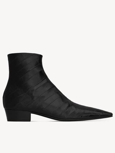 Sun leather paolo boots black 799794 0WX00 1000 - SAINT LAURENT - BALAAN 1