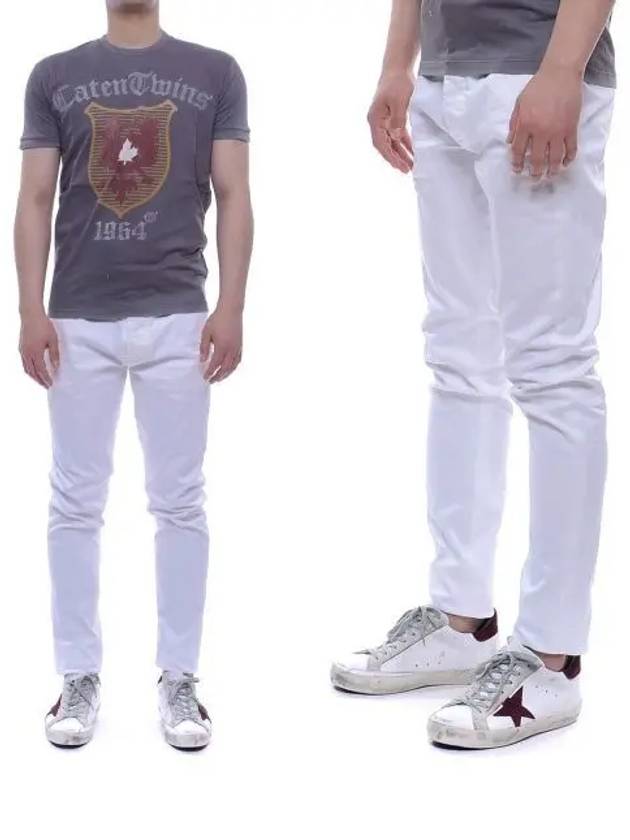 Men's Slim Fit Pants White - DSQUARED2 - BALAAN 2