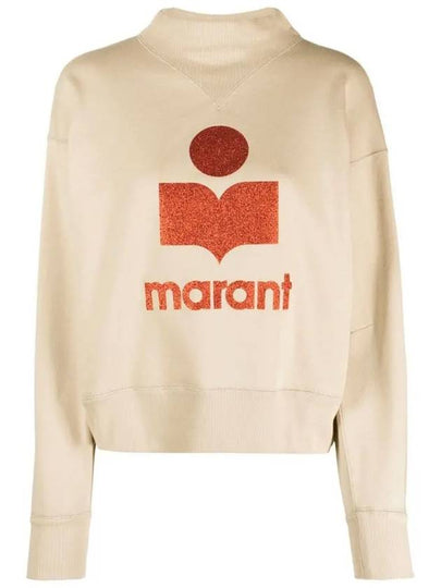 Moby Logo Print Sweatshirt Beige - ISABEL MARANT - BALAAN 2