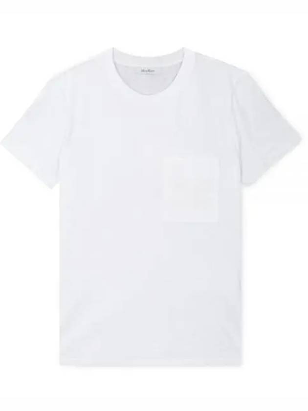 Pocket Cotton Jersey Short Sleeve T-shirt White - MAX MARA - BALAAN 2