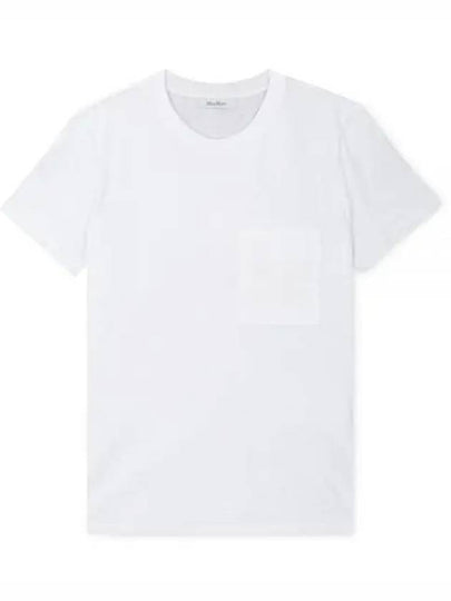 Pocket Cotton Jersey Short Sleeve T-shirt White - MAX MARA - BALAAN 2