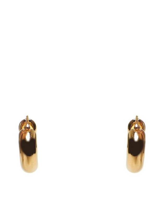 Logo Engraved Hoop Earrings Gold - JIL SANDER - BALAAN 1