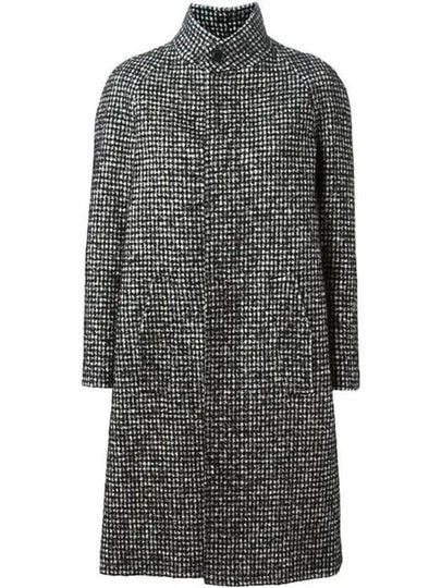 Houndstooth Wool Single Coat Grey - SAINT LAURENT - BALAAN 2