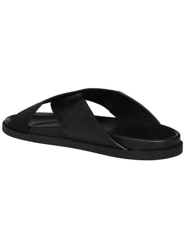 Cross Strap Sandal Slippers Black - GIVENCHY - BALAAN 4