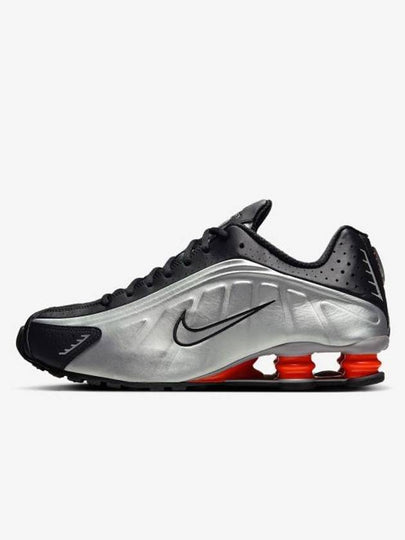 Nike Shox R4 Low Top Sneakers Silver Black - NIKE - BALAAN 2