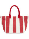 Easy Shopper Stripes Tote Bag Red - GANNI - BALAAN 4