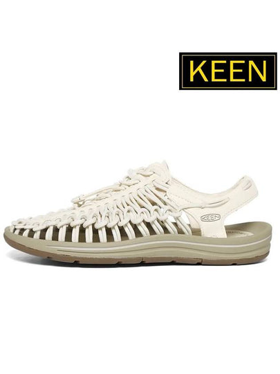 Men's Uneek Embossed Logo Sandals White Cap - KEEN - BALAAN 2