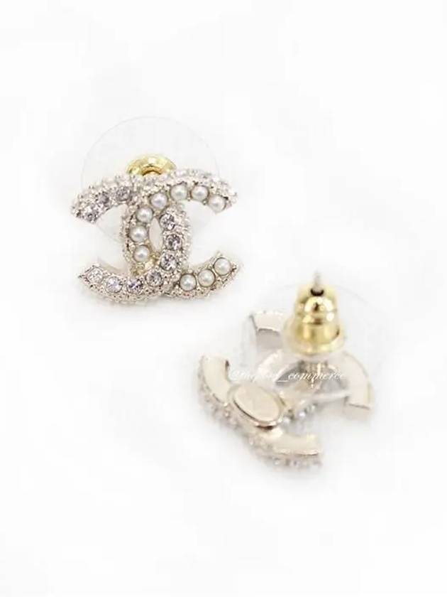 CC Logo Stone Pearl Earrings Gold - CHANEL - BALAAN 7