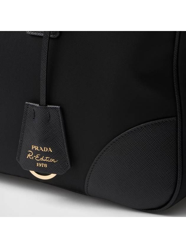 Re-Edition 1978 Re-Nylon Saffiano Leather Large Tote Bag Black - PRADA - BALAAN 8