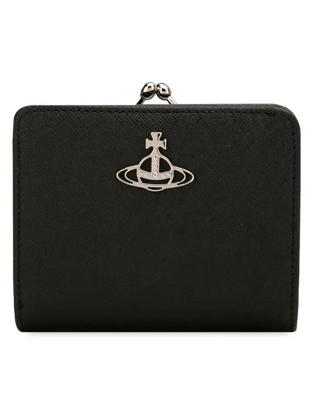 ORB Logo Half Wallet Black - VIVIENNE WESTWOOD - BALAAN 2