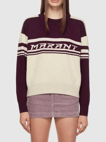 Callie Crew Neck Knit Top Wine - ISABEL MARANT - BALAAN 2