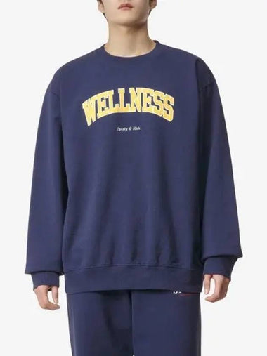 Wellness Ivy Crew Neck Sweatshirt Navy CRAW2320NA - SPORTY & RICH - BALAAN 1