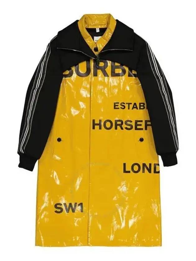 Men's Norfolk Track Top Panel Horseferry Print Car Single Coat Yellow - BURBERRY - BALAAN 1