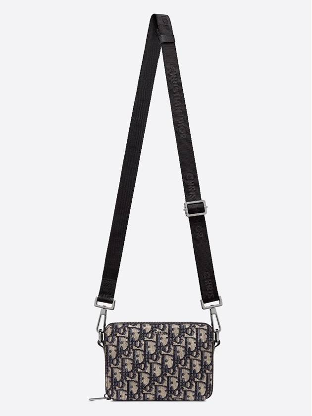 Oblique Strap Shoulder Bag  Black Beige - DIOR - BALAAN 5