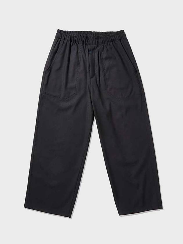 Pocket stitch wide banding pants black - FFEFF STUDIO - BALAAN 2