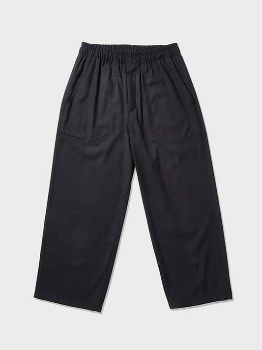 Pocket stitch wide banding pants black - FFEFF STUDIO - BALAAN 2