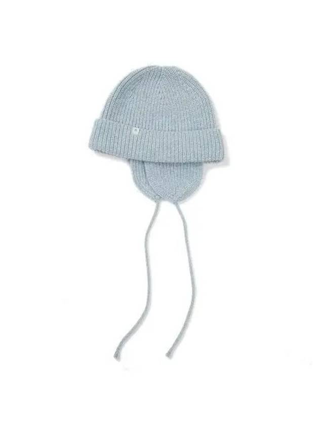 Cashmere Earflap Rabbit Wrap Beanie Light Blue S23WUFKC65 - SNOW PEAK - BALAAN 1