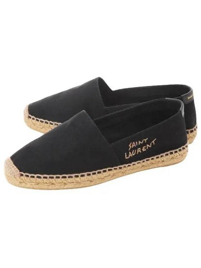 Women's Monogram Espadrilles Black - SAINT LAURENT - BALAAN 2