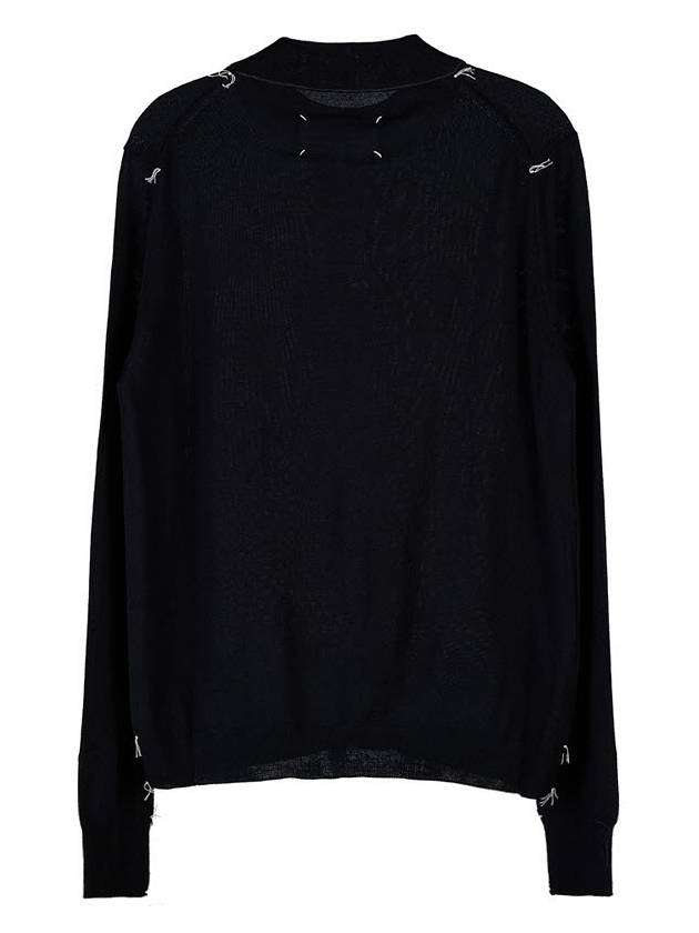 Work In Progress Wool Knit Top Black - MAISON MARGIELA - BALAAN 3