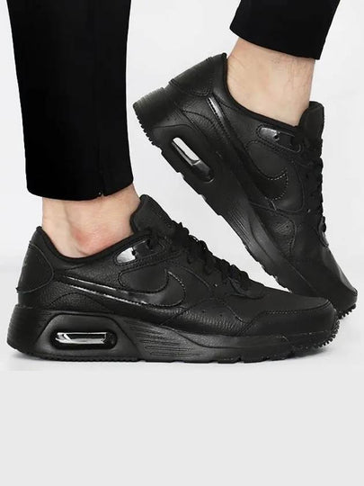 Air Max SC Leather Low Top Sneakers Black - NIKE - BALAAN 2