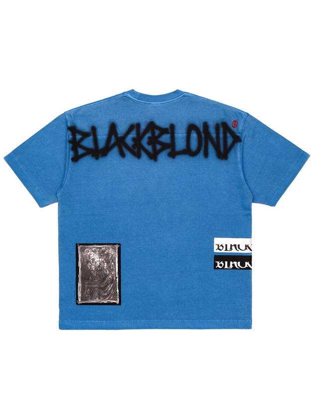 BBD Chaos Patch Pigment T Shirt Ocean Blue - BLACKBLOND - BALAAN 4