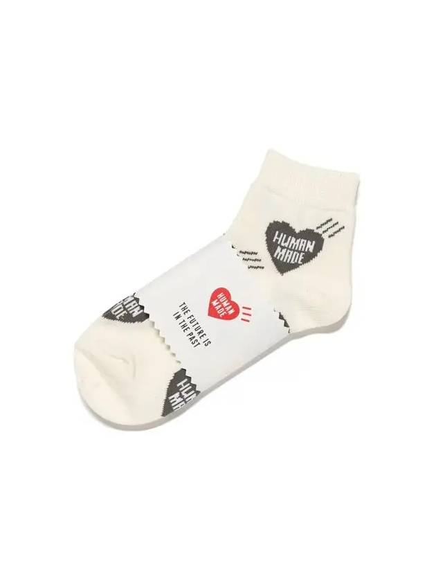 Heart Short Socks Gray HM28GD063 - HUMAN MADE - BALAAN 4