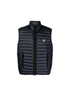 Men's Logo Patch Puffer Vest Navy - STONE ISLAND - BALAAN 1