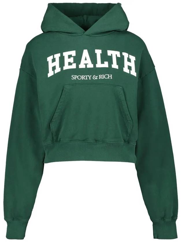 Health Ivy Crop Hoodie Top Forest Green - SPORTY & RICH - BALAAN 3