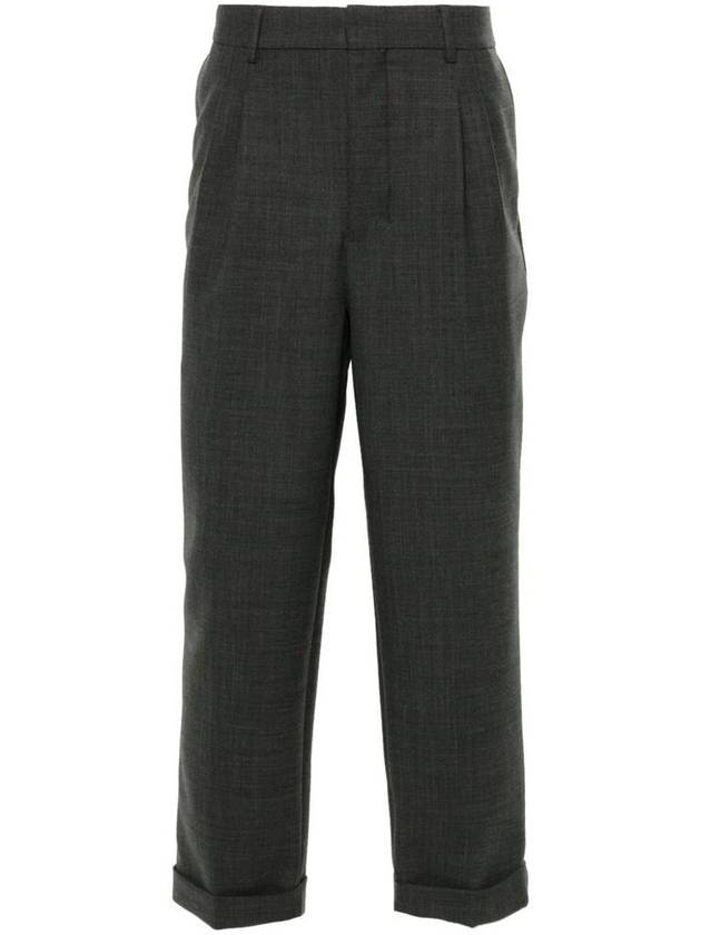 AMI Paris Grey Wool Pants - AMI - BALAAN 1