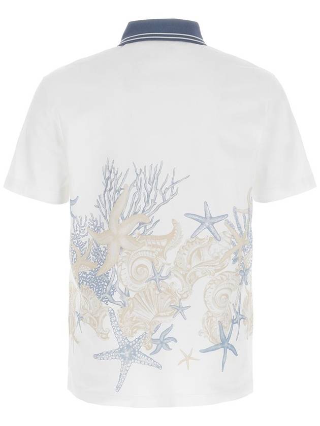 Starfish print polo shirt 10139061A11303 - VERSACE - BALAAN 3