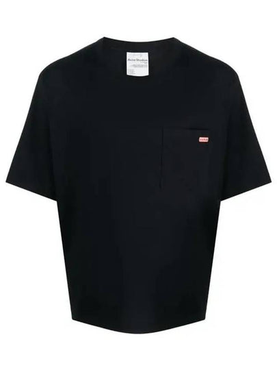 Logo Patch Short Sleeve T-Shirt Black - ACNE STUDIOS - BALAAN 2