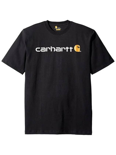 Logo short sleeve t shirt black K195 001 - CARHARTT - BALAAN 2