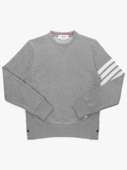 4 Bar Loopback Jersey Sweatshirt Light Grey - THOM BROWNE - BALAAN 2