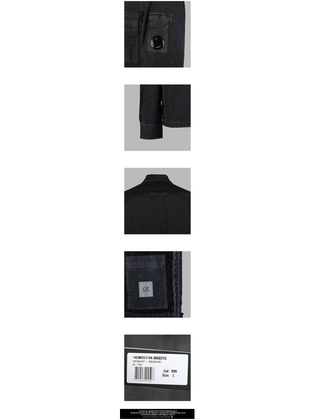 Lens Pocket Zip-Up Long Sleeve Shirt Black - CP COMPANY - BALAAN 4