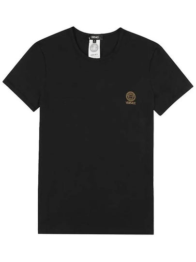 Medusa Logo Print Under Short Sleeve T-Shirt Black - VERSACE - BALAAN 4