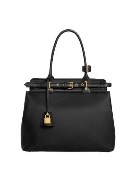 Women's Conti Supple Calfskin Tote Bag Black - CELINE - BALAAN 2