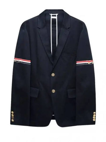 RWB arm banding unconstructed classic fit cotton twill jacket men s suit blazer - THOM BROWNE - BALAAN 1