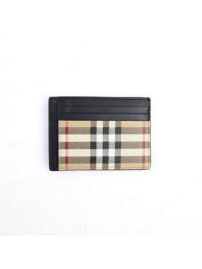 Vintage Check Money Clip Card Wallet Beige - BURBERRY - BALAAN 2