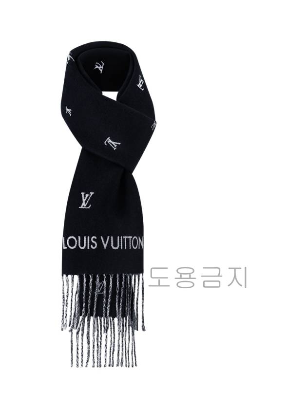 LV Blason Scarf Black - LOUIS VUITTON - BALAAN 3