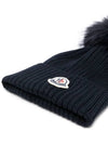 Kids Pom Merino Wool Drop Beanie BERRETTO 3B0001804S01999 - MONCLER - BALAAN 6