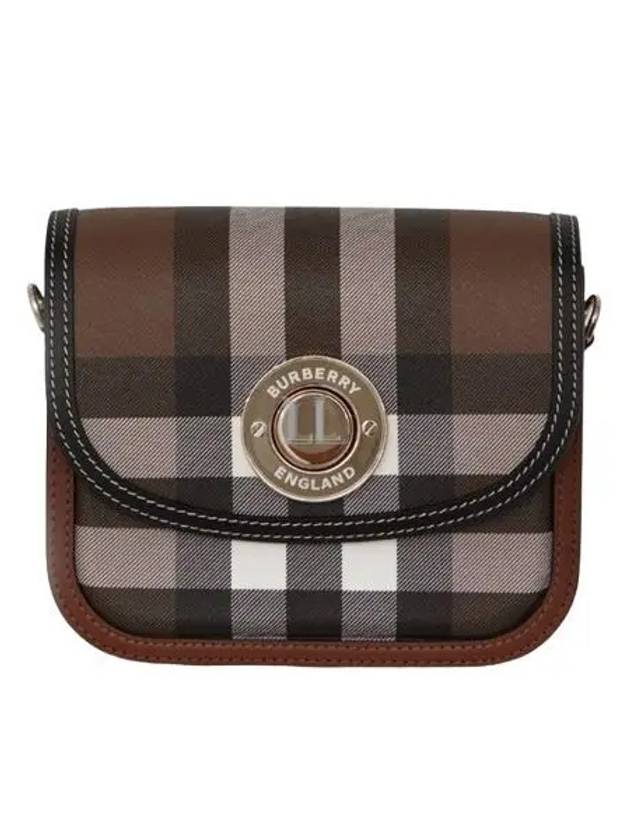 Elizabeth Check Leather Small Shoulder Bag Brown - BURBERRY - BALAAN 2