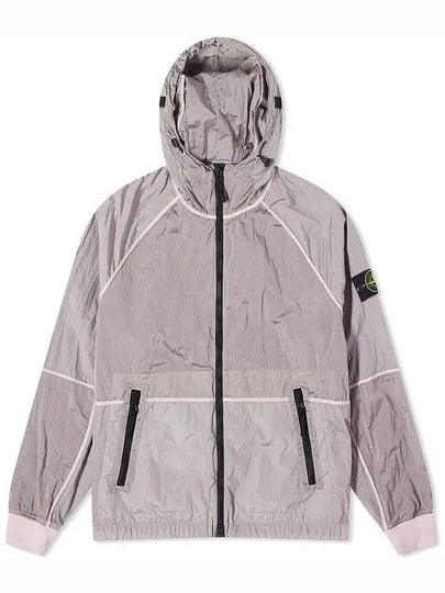 Logo Patch Recycled Nylon Track Jacket Musk Green - STONE ISLAND - BALAAN 2