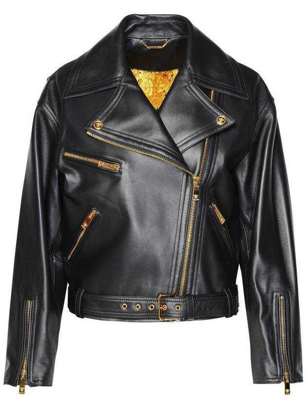 Leather Jacket 1010545 1A101181B000 Black - VERSACE - BALAAN 2