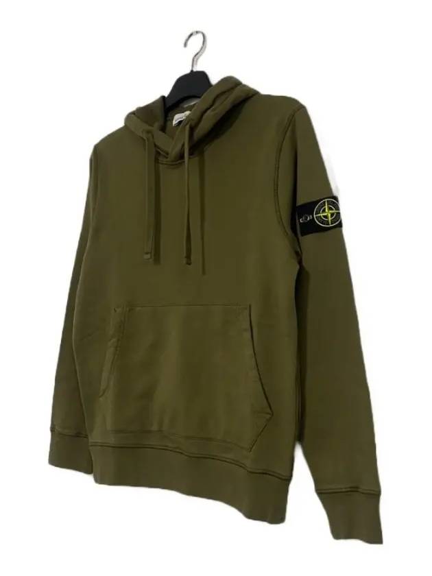 Wappen Patch Cotton Hoodie Khaki - STONE ISLAND - BALAAN 3