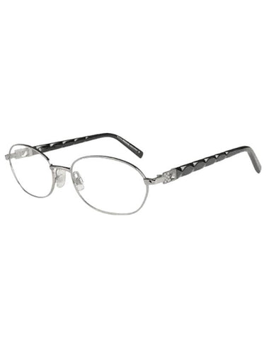 Eyewear Oval Metal Eyeglasses Silver - SWAROVSKI - BALAAN 1